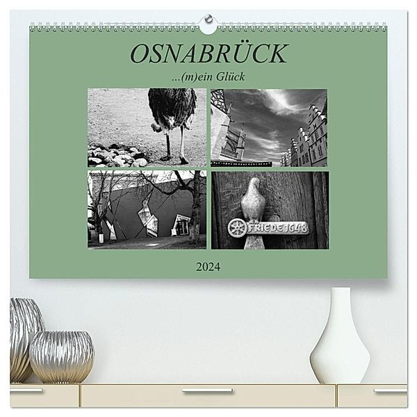 Osnabrück ...(m)ein Glück (hochwertiger Premium Wandkalender 2024 DIN A2 quer), Kunstdruck in Hochglanz, Schlosswiese