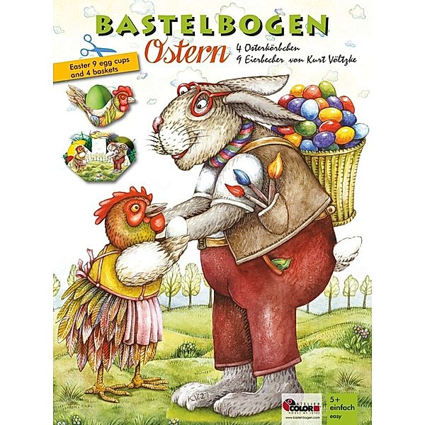 Atelier Color Ostern Bastelbogen Körbchen und Eierbecher