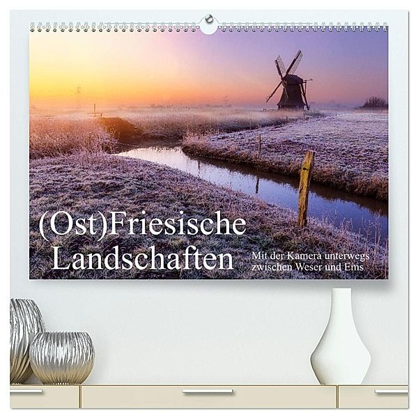 (Ost)Friesische Landschaften (hochwertiger Premium Wandkalender 2024 DIN A2 quer), Kunstdruck in Hochglanz, Reemt Peters-Hein