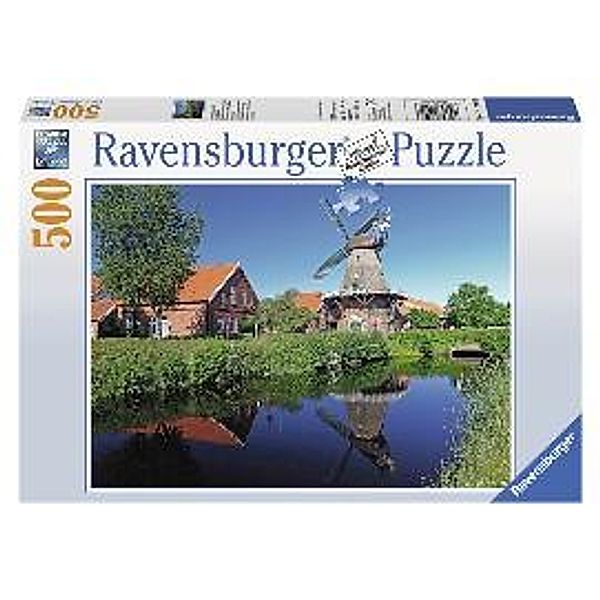 Ostfriesländische Windmühle. Puzzle 500 Teile