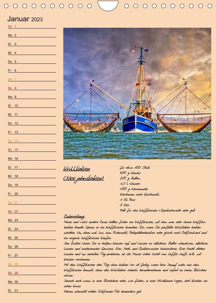Ostfriesland - Appetit auf mehr Wandkalender 2023 DIN A4 hoch - Kalender  bestellen