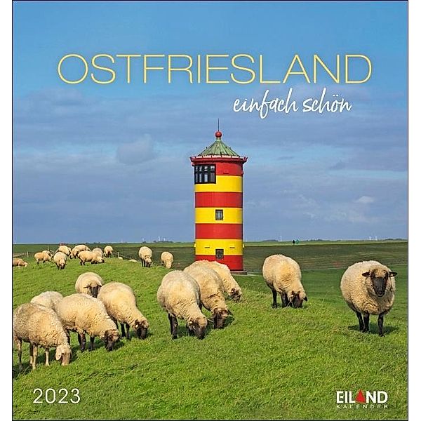 Ostfriesland einfach schön Postkartenkalender 2023. Schafe, Leuchttürme und Meer: Urlaubsfeeling in einem kleinen Kalend