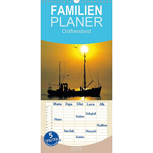 Ostfriesland - Familienplaner hoch (Wandkalender 2019 , 21 cm x 45 cm, hoch), McPHOTO / Boyungs / Großmann / Steinkamp