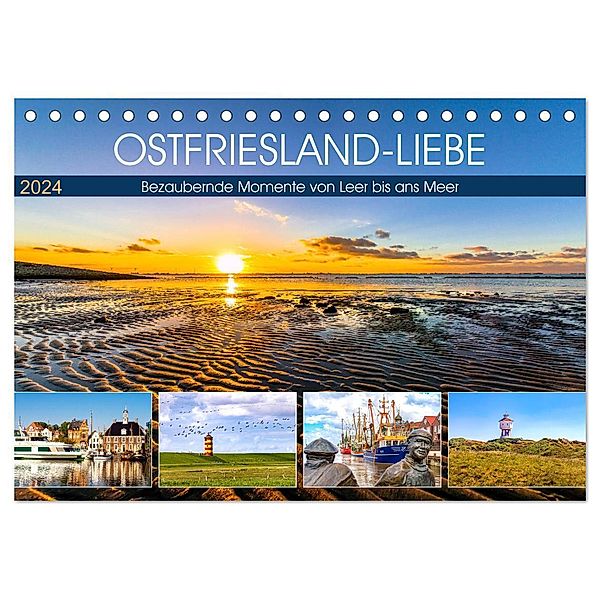 OSTFRIESLAND-LIEBE (Tischkalender 2024 DIN A5 quer), CALVENDO Monatskalender, Andrea Dreegmeyer