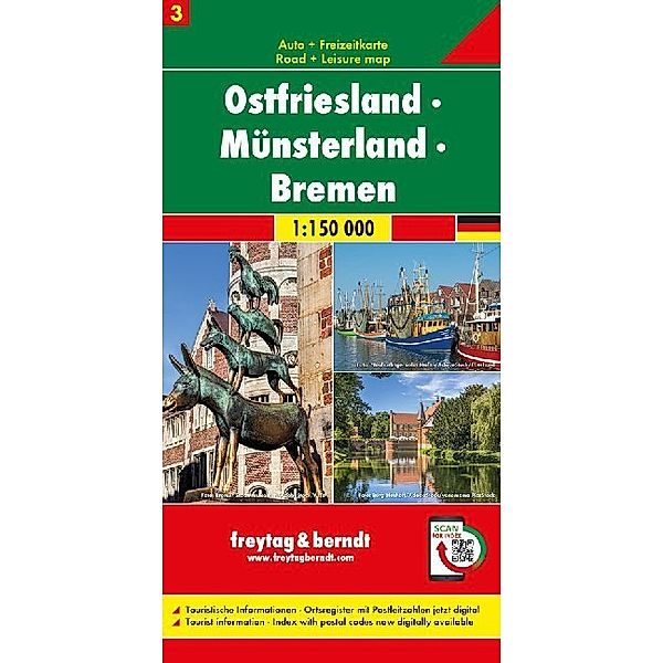 Ostfriesland - Münsterland - Bremen, Autokarte 1:150.000, Blatt 3