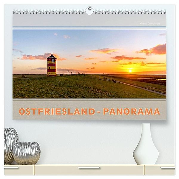 Ostfriesland-Panorama (hochwertiger Premium Wandkalender 2024 DIN A2 quer), Kunstdruck in Hochglanz, Andrea Dreegmeyer
