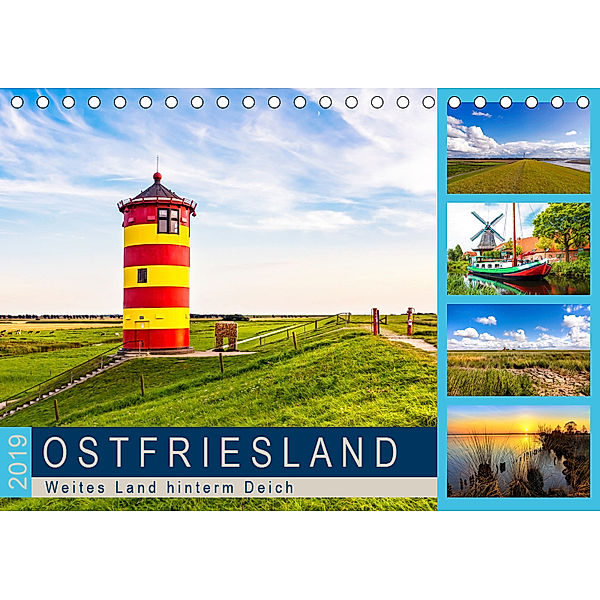 OSTFRIESLAND Weites Land hinterm Deich (Tischkalender 2019 DIN A5 quer), Andrea Dreegmeyer