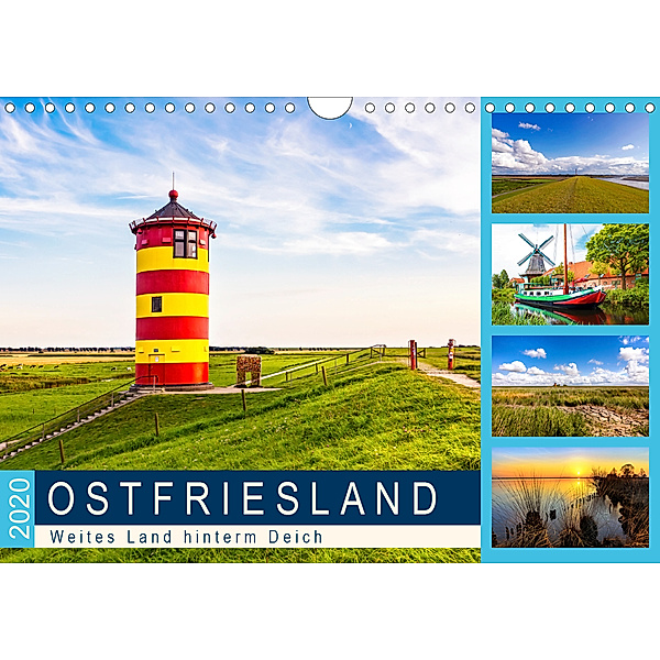OSTFRIESLAND Weites Land hinterm Deich (Wandkalender 2020 DIN A4 quer), Andrea Dreegmeyer