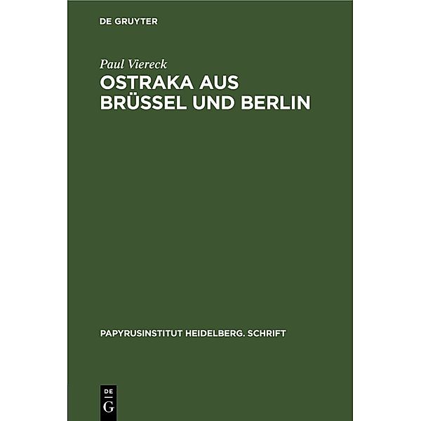 Ostraka aus Brüssel und Berlin, Paul Viereck