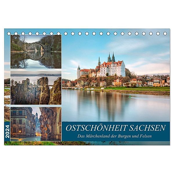 Ostschönheit Sachsen - Das Märchenland der Burgen und Felsen (Tischkalender 2024 DIN A5 quer), CALVENDO Monatskalender, Joana Kruse