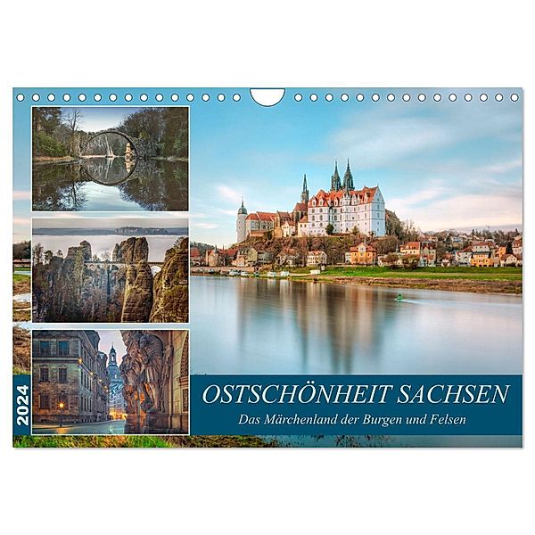Ostschönheit Sachsen - Das Märchenland der Burgen und Felsen (Wandkalender 2024 DIN A4 quer), CALVENDO Monatskalender, Joana Kruse