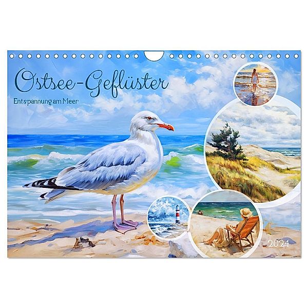 Ostsee-Geflüster - Entspannung am Meer (Wandkalender 2024 DIN A4 quer), CALVENDO Monatskalender, Anja Frost