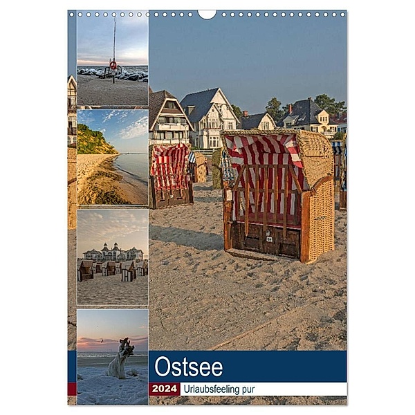 Ostsee. Urlaubsfeeling pur (Wandkalender 2024 DIN A3 hoch), CALVENDO Monatskalender, Andrea Potratz