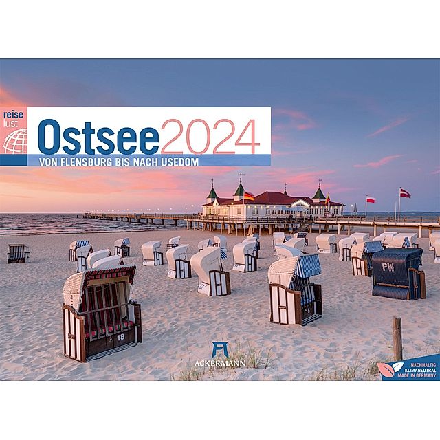 Ostsee - von Flensburg bis nach Usedom - ReiseLust Kalender 2024 online  kaufen - Orbisana