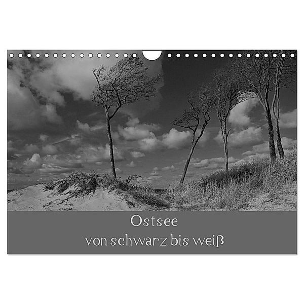 Ostsee - von schwarz bis weiss (Wandkalender 2024 DIN A4 quer), CALVENDO Monatskalender, Uwe Becker