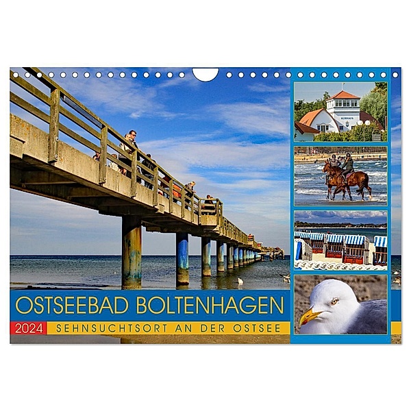 Ostseebad Boltenhagen - Sehnsuchtsort an der Ostsee (Wandkalender 2024 DIN A4 quer), CALVENDO Monatskalender, Holger Felix