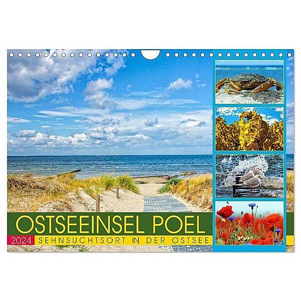 Ostseeinsel Poel - Sehnsuchtsort in der Ostsee (Wandkalender 2024 DIN A4 quer), CALVENDO Monatskalender, Holger Felix