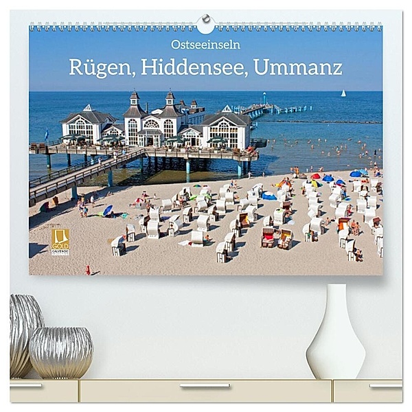 Ostseeinseln Rügen, Hiddensee, Ummanz (hochwertiger Premium Wandkalender 2024 DIN A2 quer), Kunstdruck in Hochglanz, Siegfried Kuttig