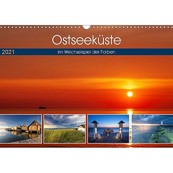 Ostseeküste - im Wechselspiel der Farben (Wandkalender 2021 DIN A3 quer), Tilo Grellmann