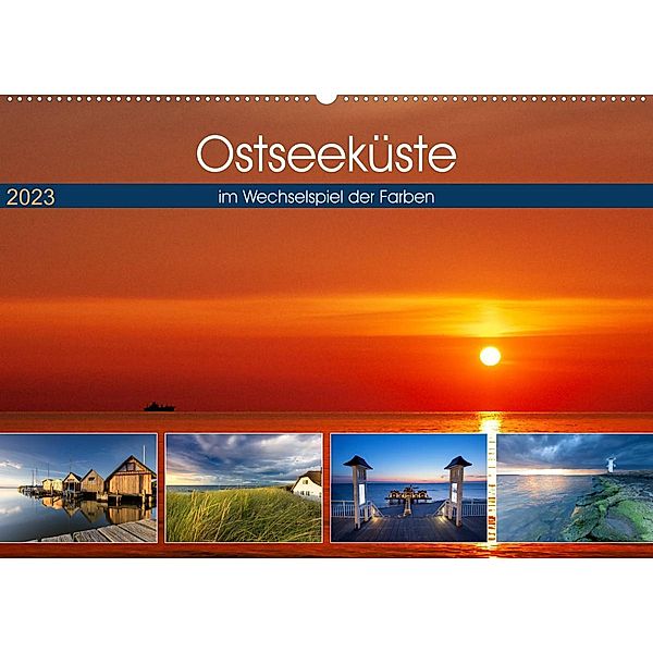 Ostseeküste - im Wechselspiel der Farben (Wandkalender 2023 DIN A2 quer), Tilo Grellmann