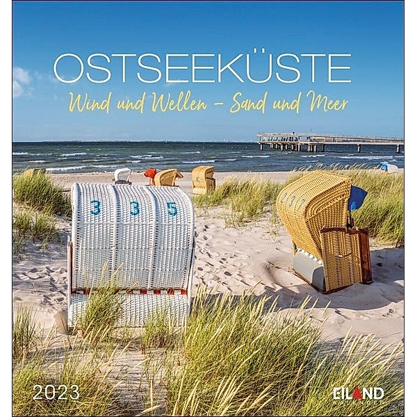 Ostseeküste Postkartenkalender 2023. Die Landschaft der Ostsee in einem dekorativen Fotokalender. Kleiner Kalender zum A