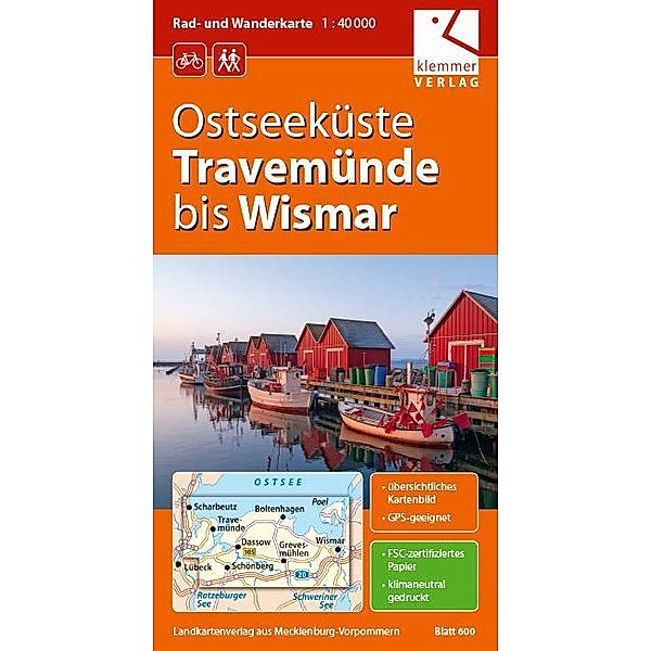 Ostseeküste Travemünde bis Wismar Rad- und Wanderkarte  1 : 40 000, Christian Kuhlmann, Thomas Wachter, Klaus Klemmer