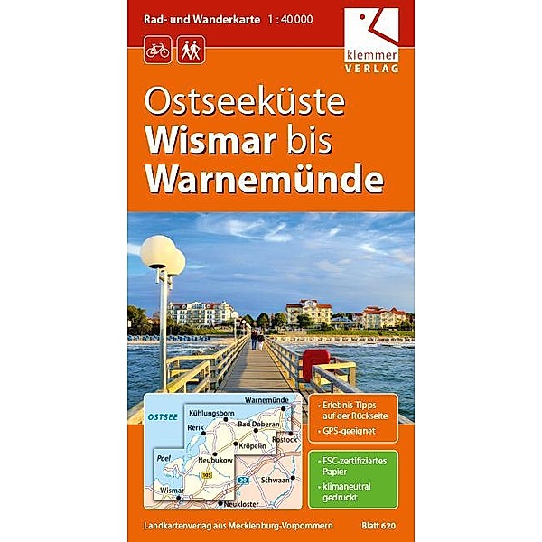 Ostseeküste Wismar bis Warnemünde 1 : 40 000 Rad- und Wanderkarte, Christian Kuhlmann, Thomas Wachter, Klaus Klemmer