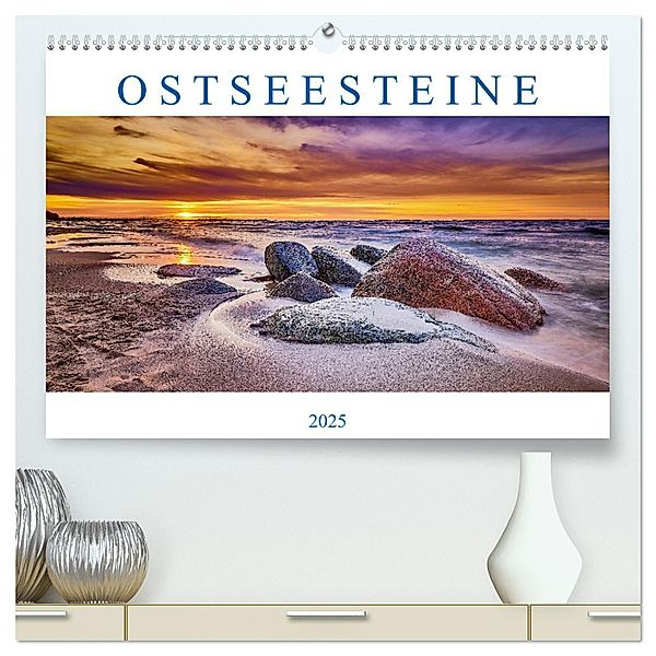 Ostseesteine (hochwertiger Premium Wandkalender 2025 DIN A2 quer), Kunstdruck in Hochglanz, Calvendo, Stefan Dinse