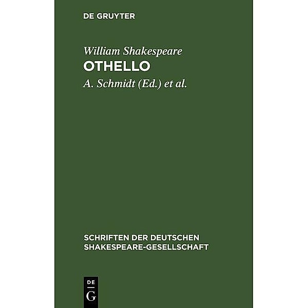 Othello / Schriften der Deutschen Shakespeare-Gesellschaft, William Shakespeare