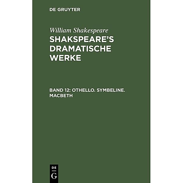 Othello. Symbeline. Macbeth, William Shakespeare