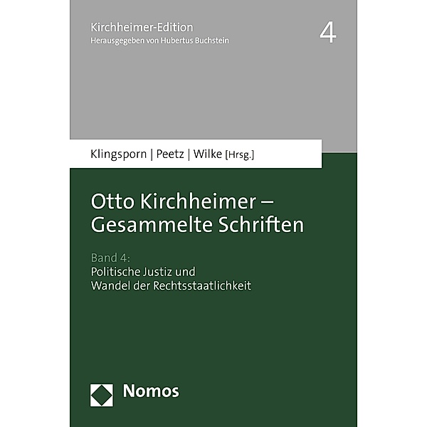Otto Kirchheimer - Gesammelte Schriften / Otto Kirchheimer - Gesammelte Schriften Bd.4