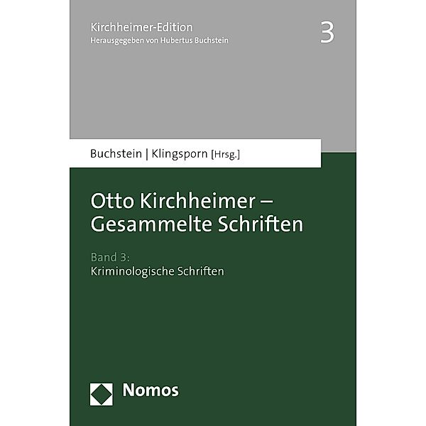 Otto Kirchheimer - Gesammelte Schriften / Otto Kirchheimer - Gesammelte Schriften Bd.3