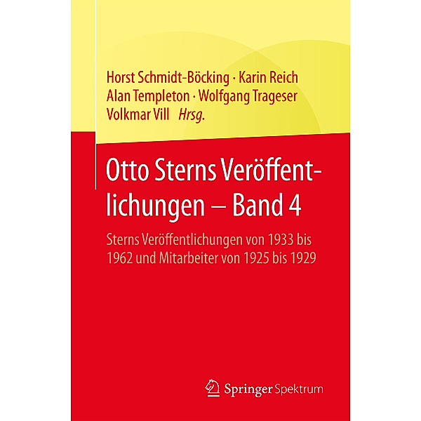 Otto Sterns Veröffentlichungen.Bd.4, Otto Stern