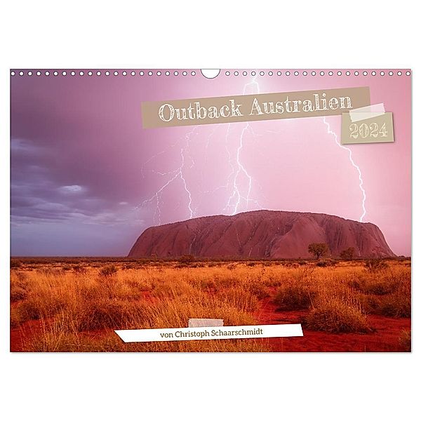 Outback Australien (Wandkalender 2024 DIN A3 quer), CALVENDO Monatskalender, Christoph Schaarschmidt