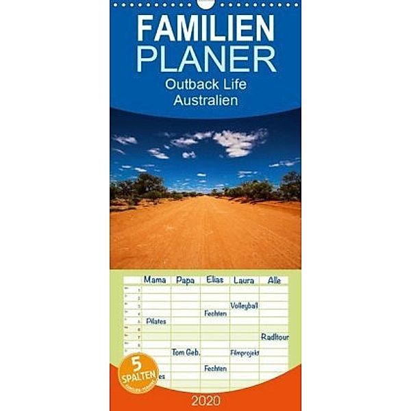 Outback Life - Australien - Familienplaner hoch (Wandkalender 2020 , 21 cm x 45 cm, hoch), Anke Fietzek