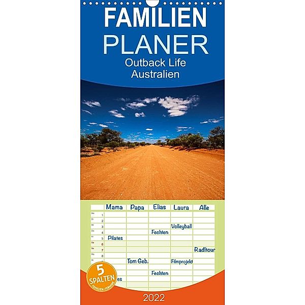 Outback Life - Australien - Familienplaner hoch (Wandkalender 2022 , 21 cm x 45 cm, hoch), Anke Fietzek