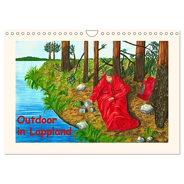 Outdoor in Lappland (Wandkalender 2024 DIN A4 quer), CALVENDO Monatskalender, Evelyn Maurer