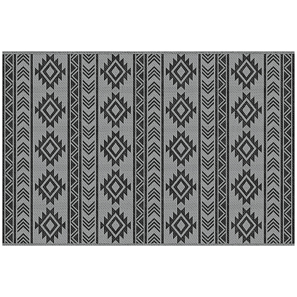 Outsunny Outdoor Teppich mit doppelseitigem Design grau (Farbe: mehrfarbig)