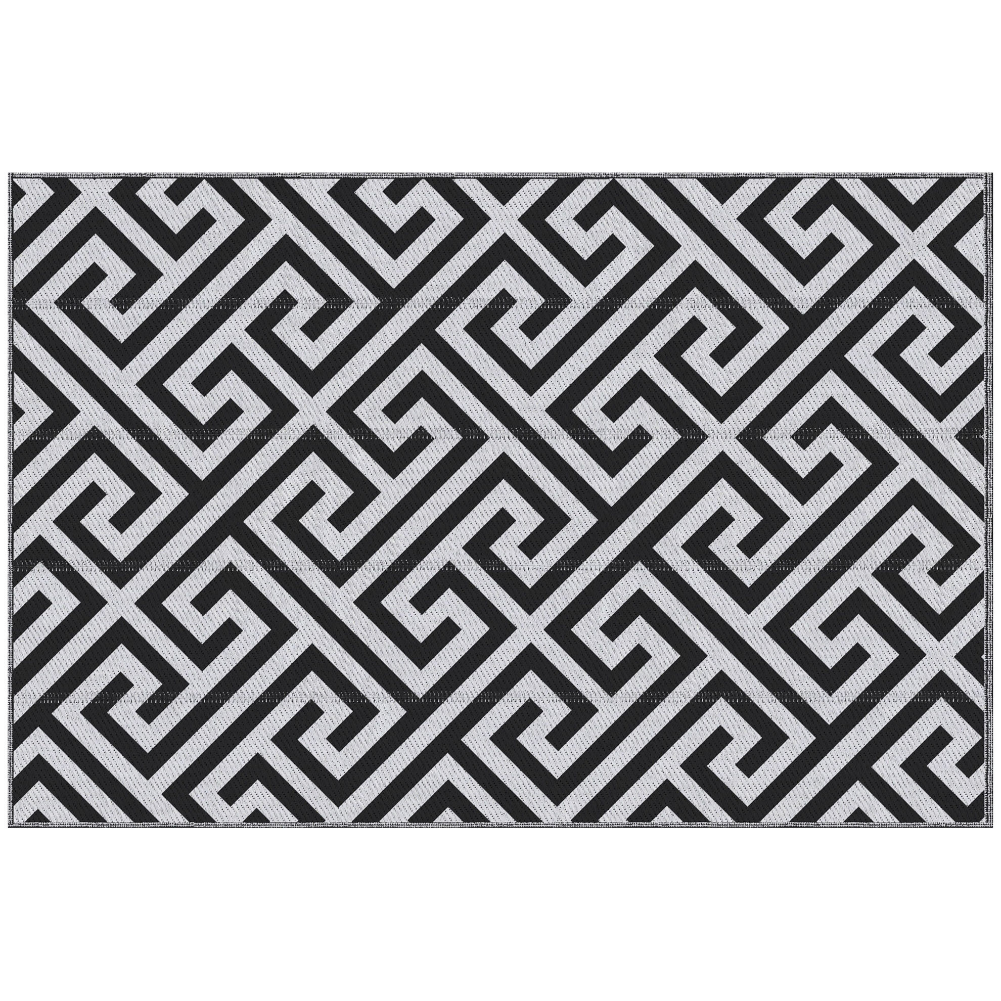 Outdoor-Teppich mit doppelseitigem Design schwarz, weiß Farbe: mehrfarbig |  Weltbild.de
