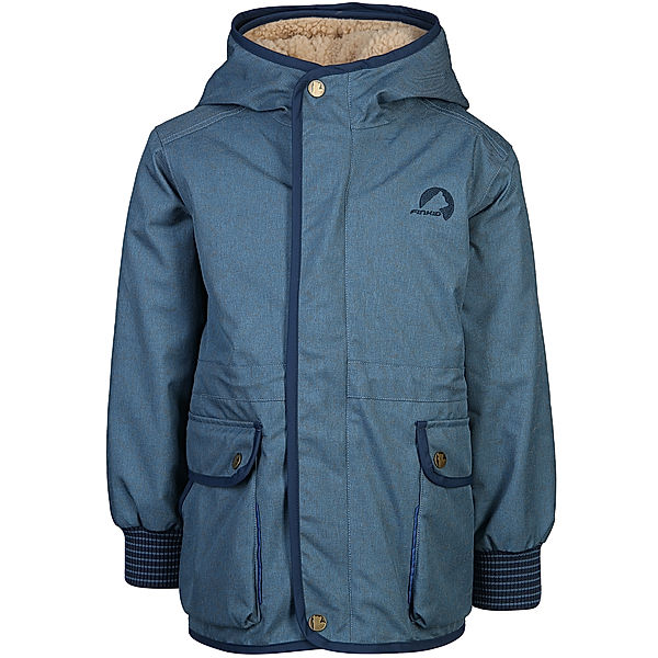 finkid Outdoorparka 2 in 1 KAMU ICE in real teal/navy