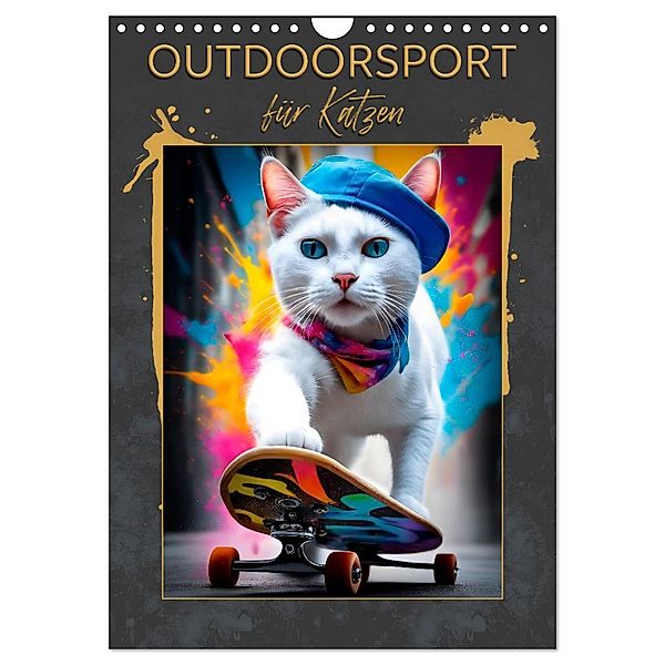 Outdoorsport für Katzen (Wandkalender 2024 DIN A4 hoch), CALVENDO Monatskalender, Melanie Viola