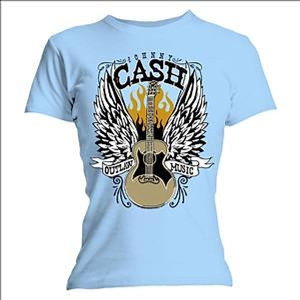 Outlaw Music T-Shirt (Lbl) (L), Johnny Cash