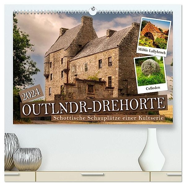 Outlndr-Drehorte (hochwertiger Premium Wandkalender 2024 DIN A2 quer), Kunstdruck in Hochglanz, Anke Grau