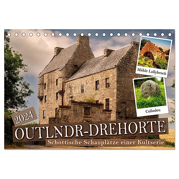 Outlndr-Drehorte (Tischkalender 2024 DIN A5 quer), CALVENDO Monatskalender, Anke Grau