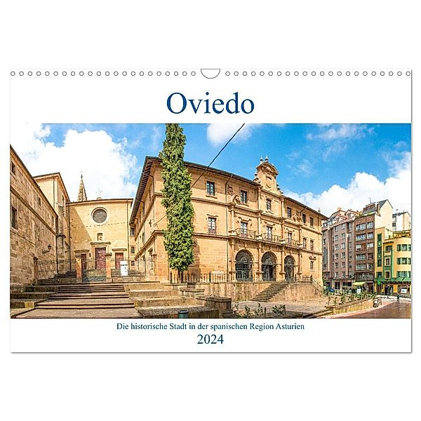 Oviedo - Die historische Stadt in der spanischen Region Asturien (Wandkalender 2024 DIN A3 quer), CALVENDO Monatskalender, pixs:sell