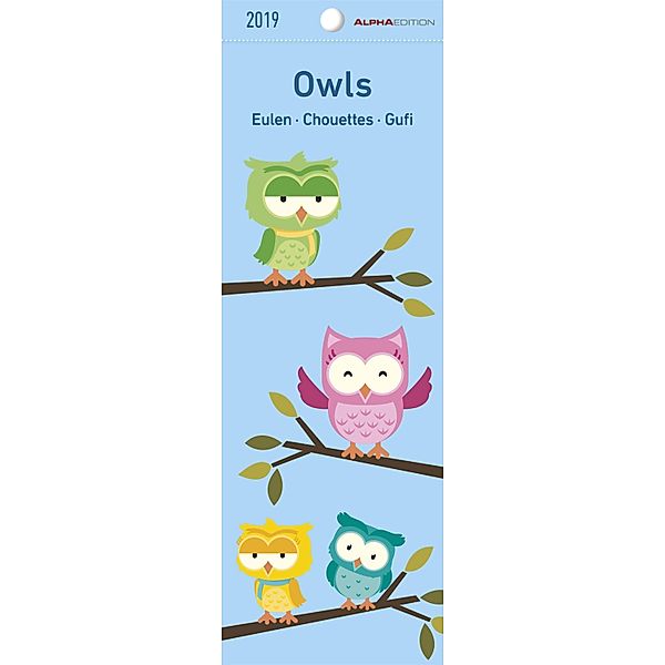 Owls 2019 - Lesezeichenkalender, ALPHA EDITION
