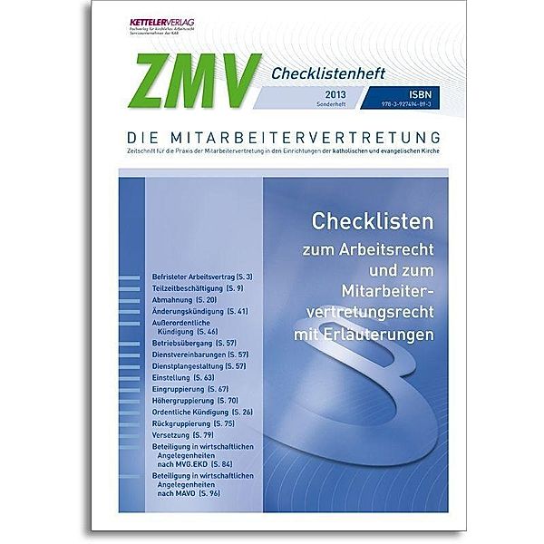 Oxenknecht-Witzsch, R: Checklisten zum Arbeitsrecht, Renate Oxenknecht-Witzsch, Hans Peter Zetl