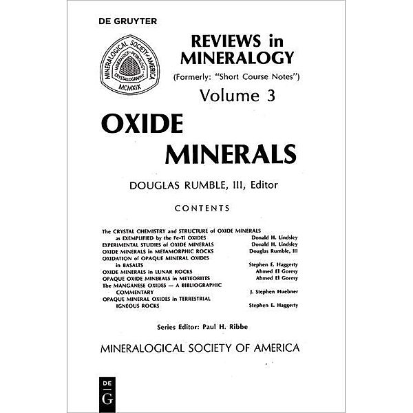 Oxide Minerals / Reviews in Mineralogy and Geochemistry Bd.3