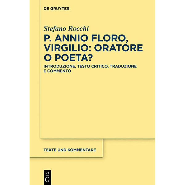 P. Annio Floro, Virgilio: oratore o poeta?, Stefano Rocchi