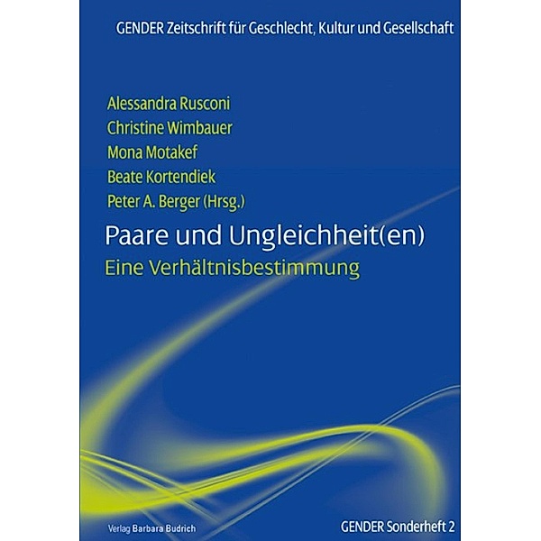 Paare und Ungleichheit(en) / GENDER Sonderheft Bd.2